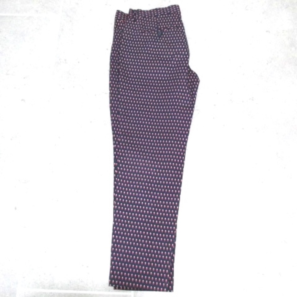 GAP Slim City Blue Patterned Khaki Pants, Size 8 - Picture 3 of 8